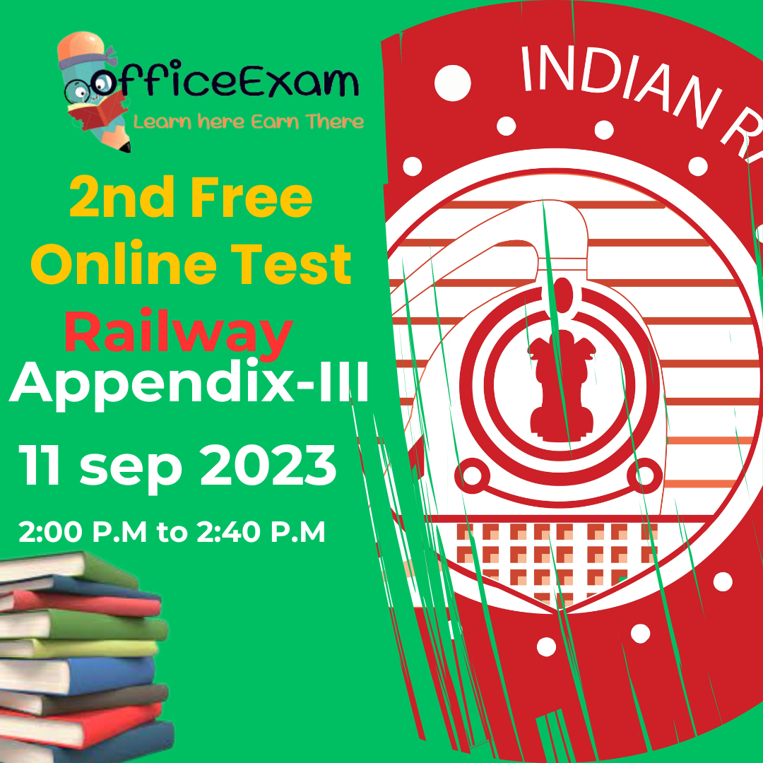Free 2nd Online Test Railway Appendix-III