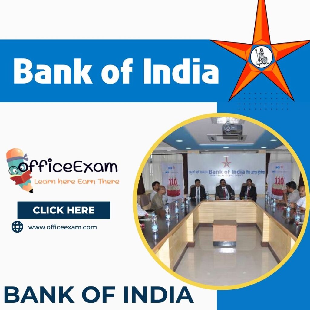 BANK OF INDIA DEPARTMENTAL PROMOTION EXAM ONLINE SET BY OFFICEEXAM