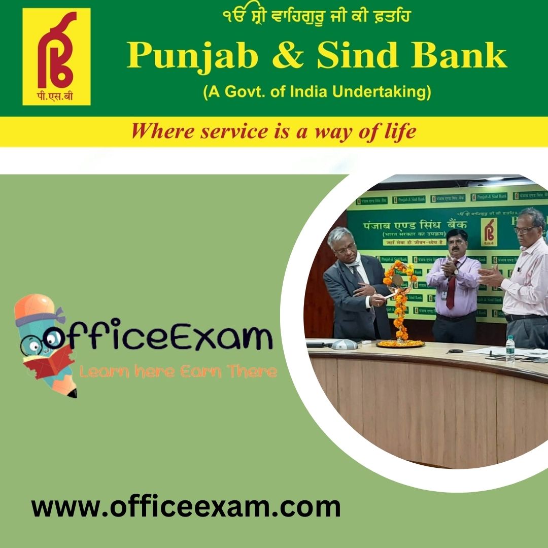PUNJAB & SIND BANK DEPARTMENTAL PROMOTION EXAM ONLINE SET BY OFFICEEXAM
