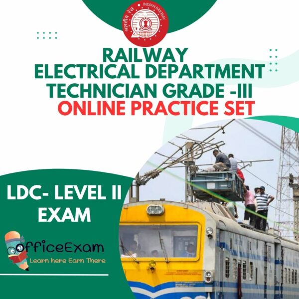 Railway Electrical Department Technician III LDC Online Practice Set ...