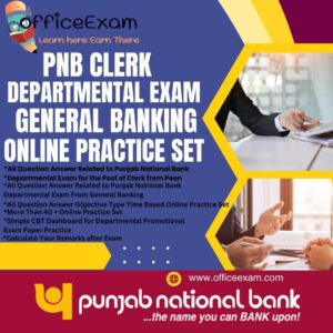 PUNJAB NATIONAL BANK PROMOTION EXAMS (CLERK to OFFICER) GENRAL BANKING ONLINE PRACTICE SET