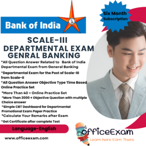 BANK OF INDIA SCALE-III