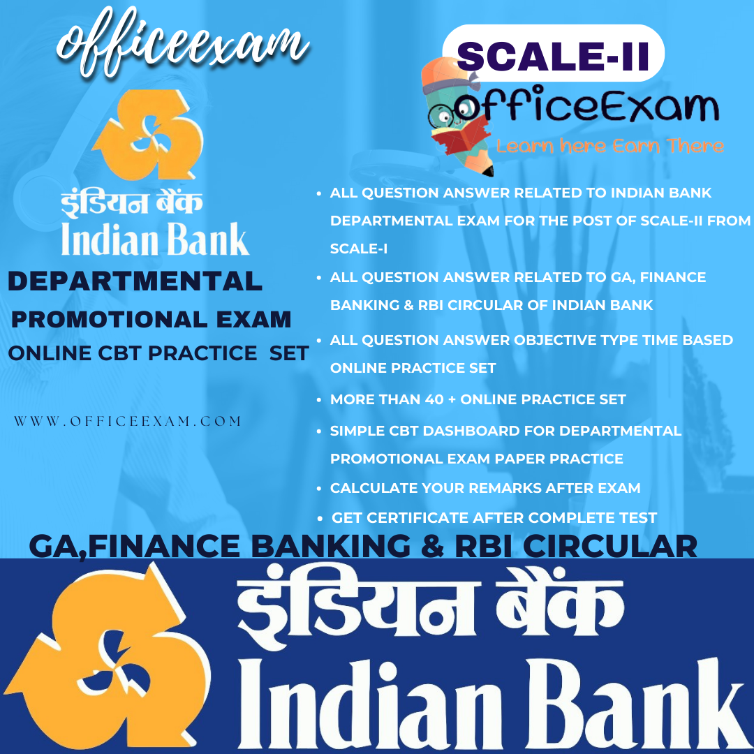 INDIAN BANK SCALE-II DEPARTMENTAL EXAM GA RBI CIRCULAR FINANCE BANKING CBT